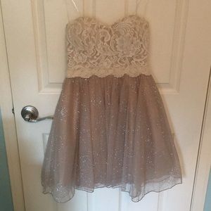 Cream homecoming dress